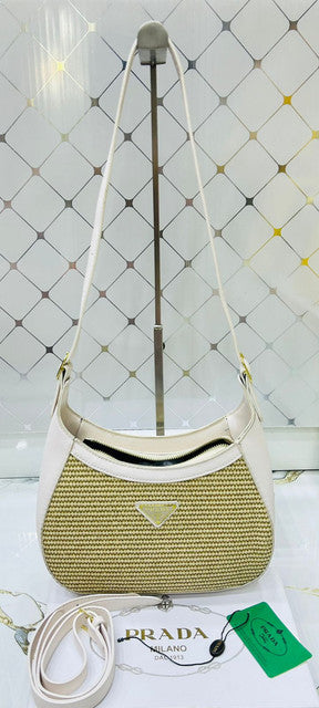 Prada Cleo Raffia Shoulder Bag Color 03