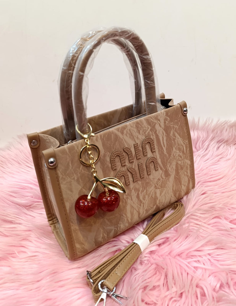 Miu Miu Inspired Crinkle Tote Bag Color 01