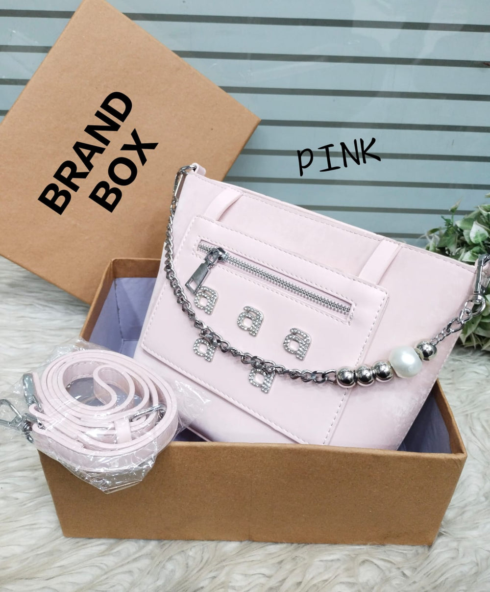 Crystal Letter Chain Shoulder Bag Color 05
