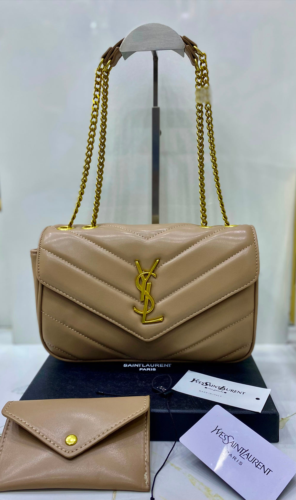 Saint Laurent LouLou Chevron Chain Bag Color 04