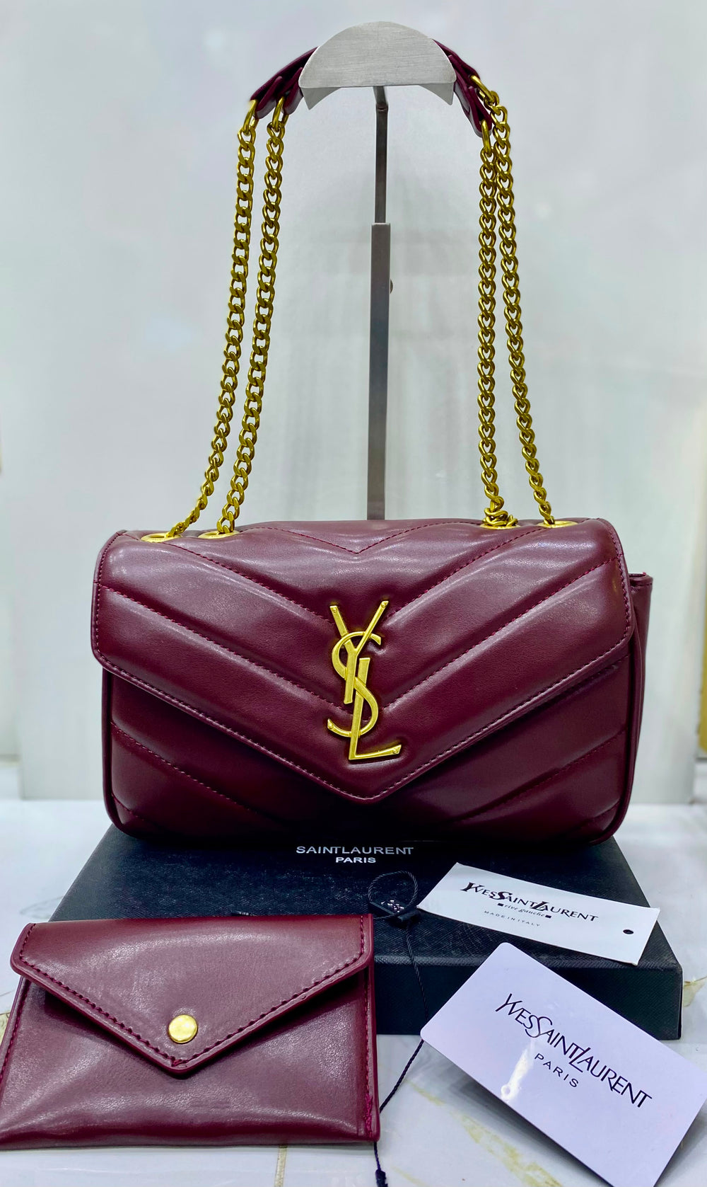 Saint Laurent LouLou Chevron Chain Bag Color 05