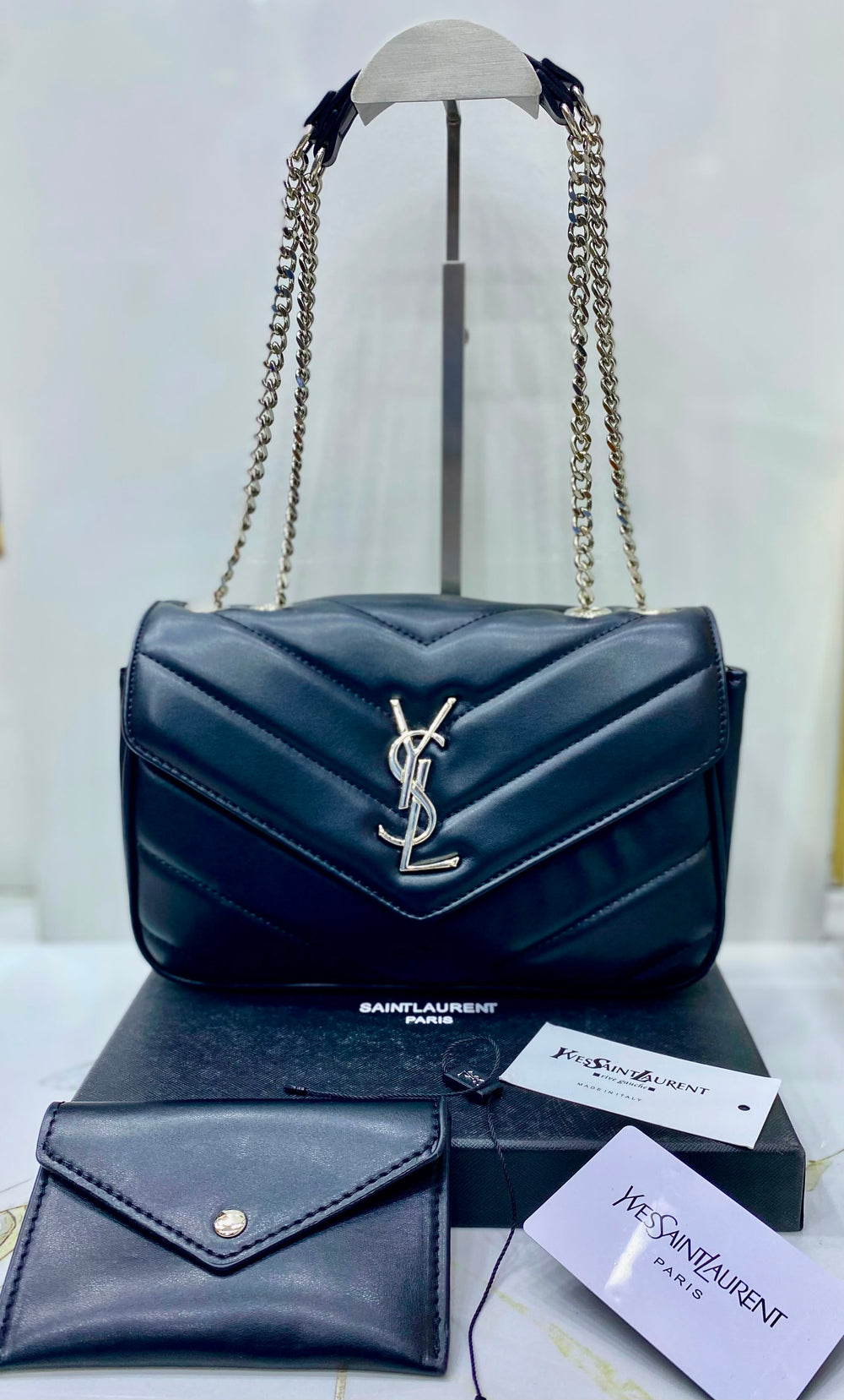 Saint Laurent LouLou Chevron Chain Bag Color 02