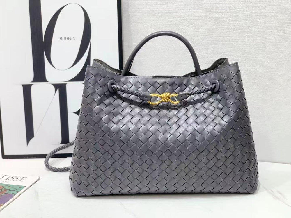 Bottega Veneta Inspired Woven Leather Tote Bag – Color 01