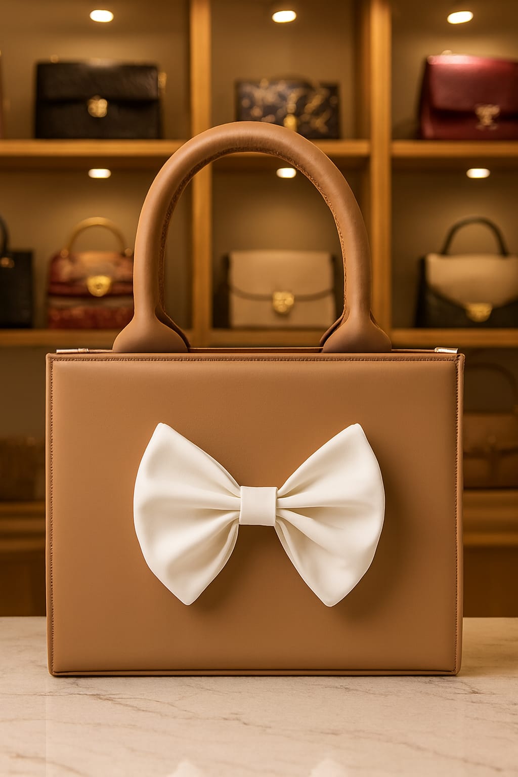 Bow Style Handbag For Girls - ZM