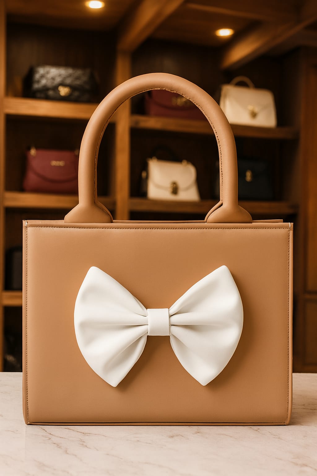 Bow Style Handbag For Girls - ZM