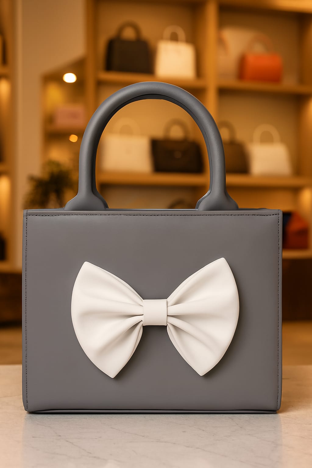 Bow Style Handbag For Girls - ZM