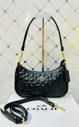 Coach Inspired Quilted Signature Shoulder Bag Color 01