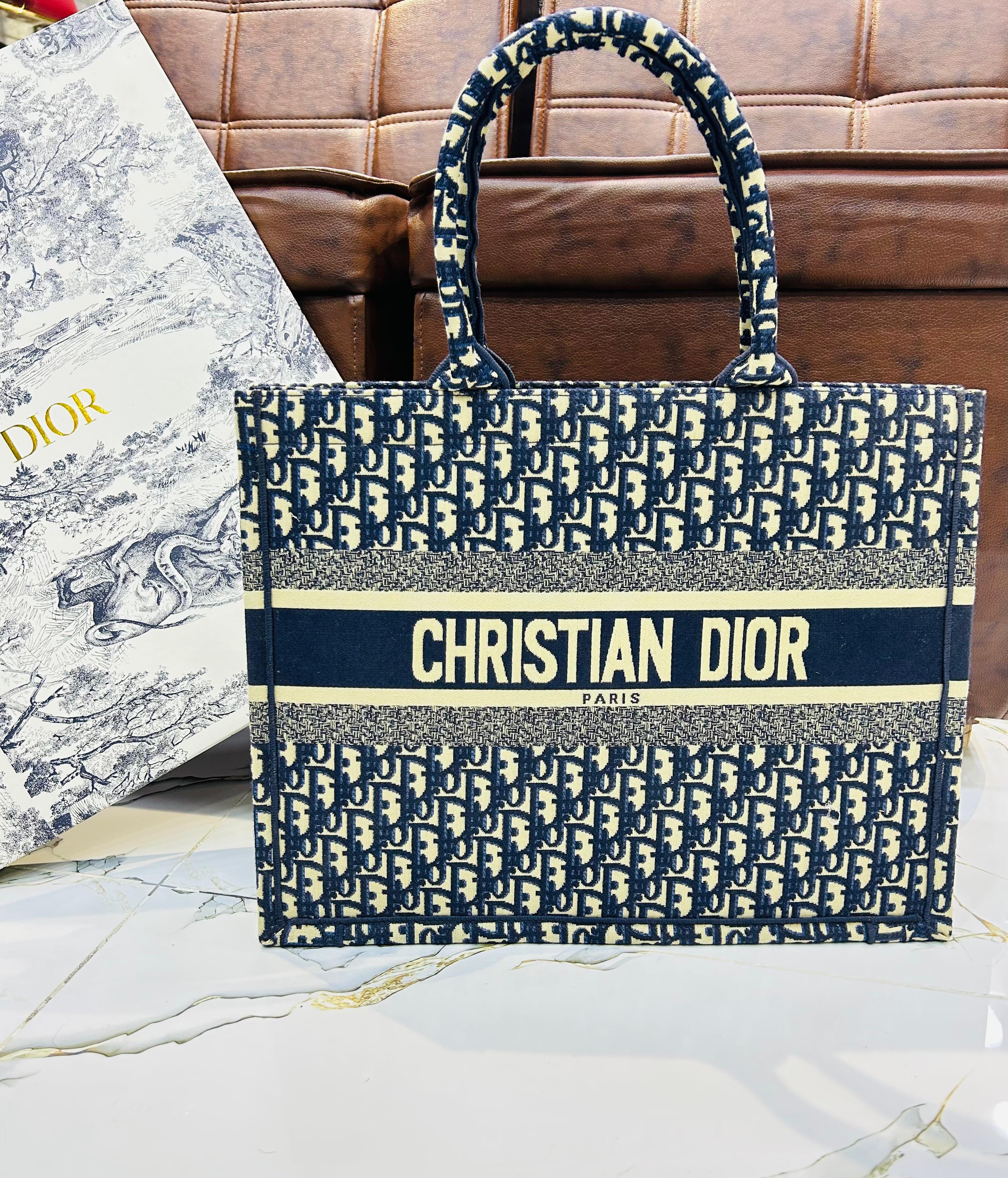 Dior Inspired Book Tote Burgundy