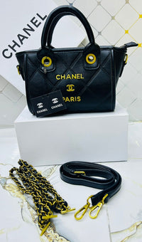 Chanel Inspired Quilted Deauville Mini Boston Bag Color 04