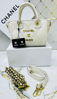 Chanel Inspired Quilted Deauville Mini Boston Bag Color 02