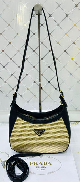 Prada Cleo Raffia Shoulder Bag Color 02