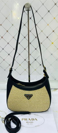 Prada Cleo Raffia Shoulder Bag Color 02