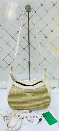 Prada Cleo Raffia Shoulder Bag Color 03