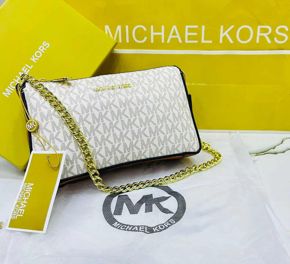 MK Inspired Signature Monogram Chain Clutch Color 01