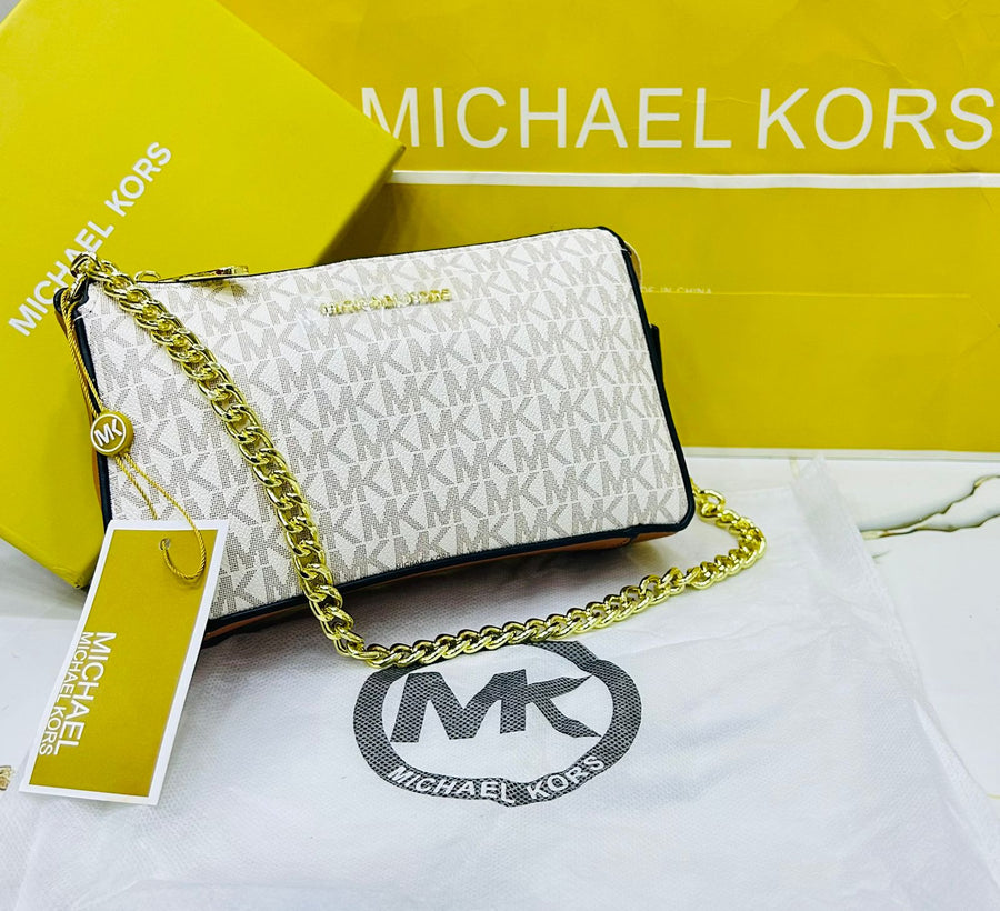 MK Inspired Signature Monogram Chain Clutch Color 01