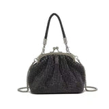 Crystal Rhinestone Evening Bag - Silver