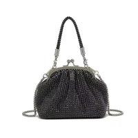 Crystal Rhinestone Evening Bag - Silver