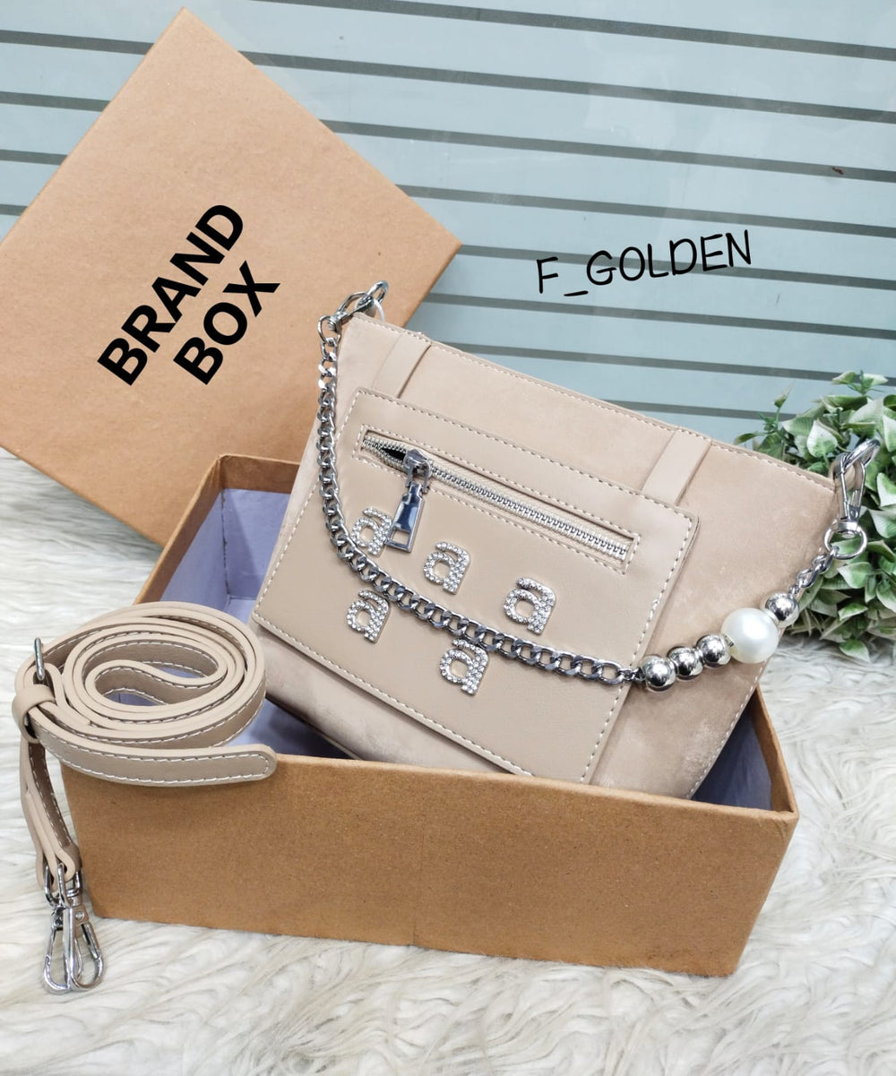 Crystal Letter Chain Shoulder Bag Color 04