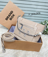 Crystal Letter Chain Shoulder Bag Color 04