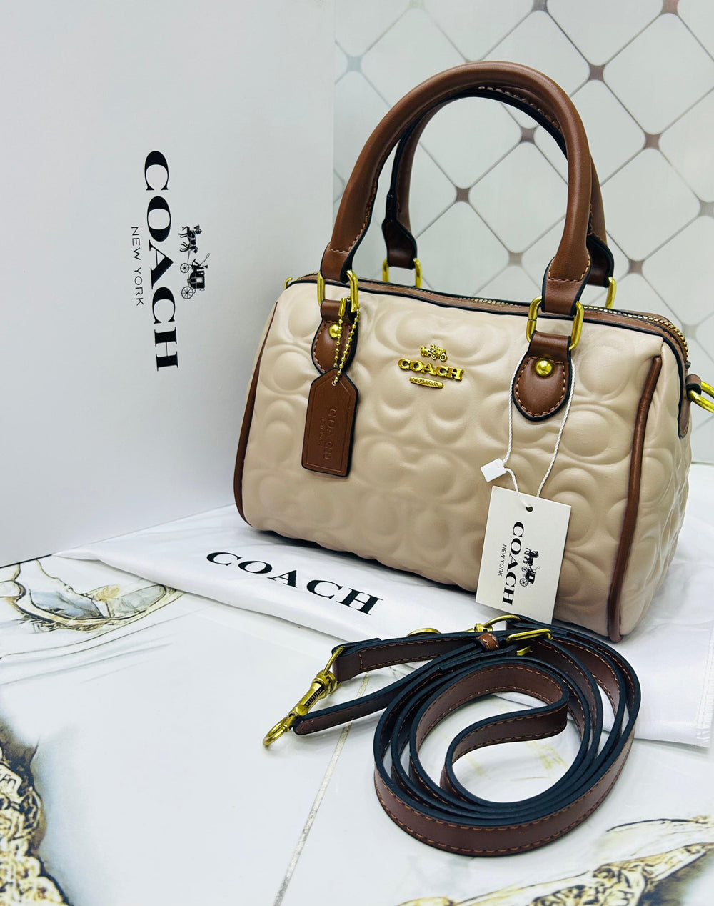Coach Inspired Quilted Monogram Mini Satchel Color 05