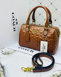 Coach Inspired Quilted Monogram Mini Satchel Color 01