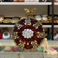 Diamante Bridal Box Clutch - Design 11 -shaheen