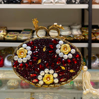 Sapphire Sparkle Statement Clutch - Design 09 -shaheen