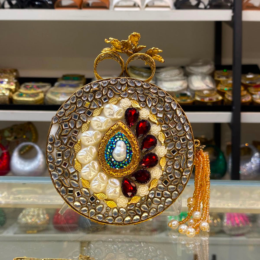Regal Gemstone Box Clutch - Design 04 -shaheen