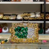 Emerald Crystal Statement Clutch - Design 03 -shaheen