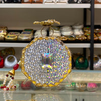 Crystal Embellished Clutch - Design 01 -shaheen