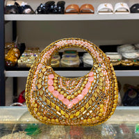 Amber Jewel Oval Clutch - Design 14 -shaheen