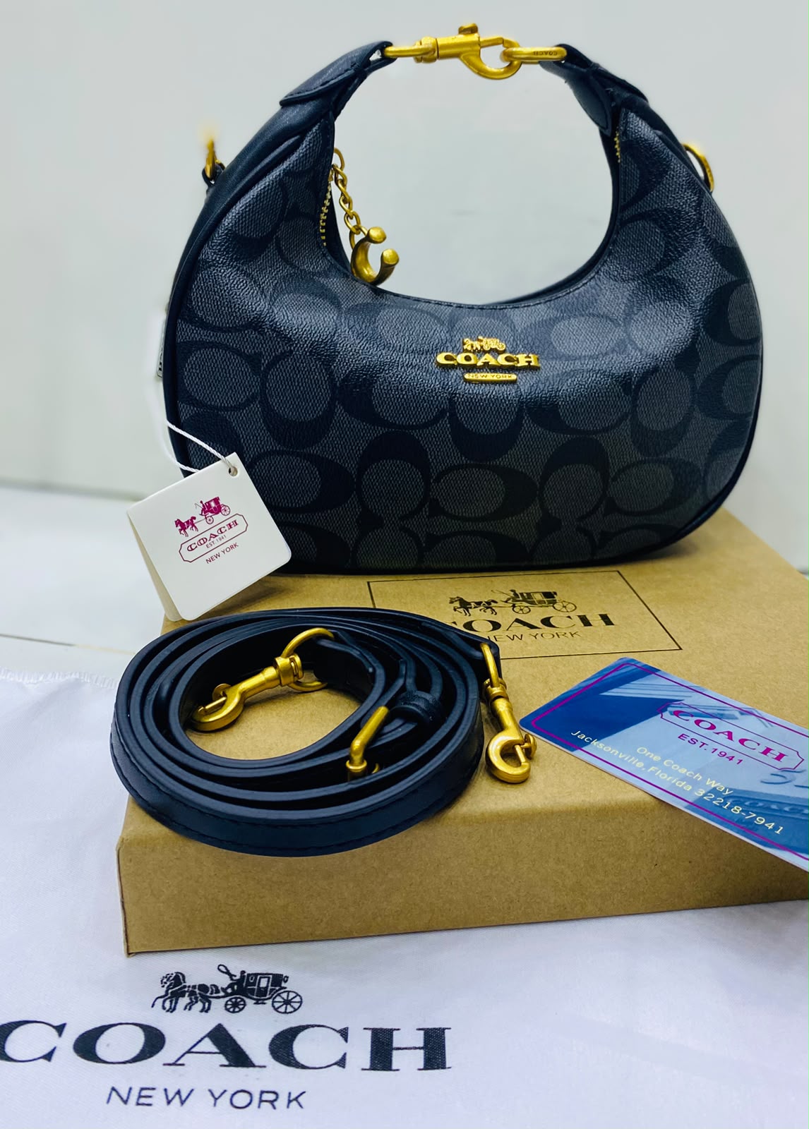Coach Signature Crescent Hobo Bag Color 04