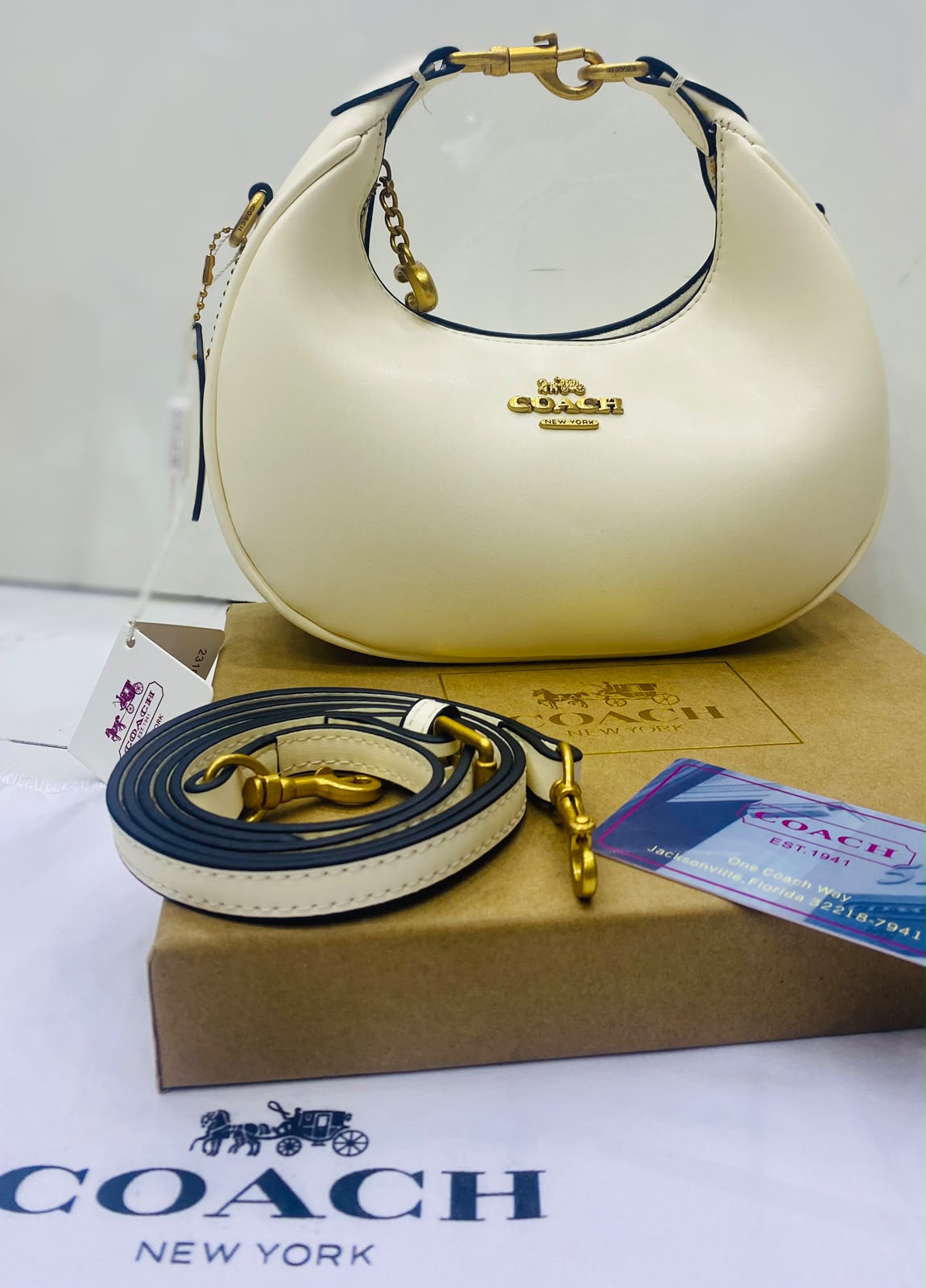 Coach Signature Crescent Hobo Bag Color 01