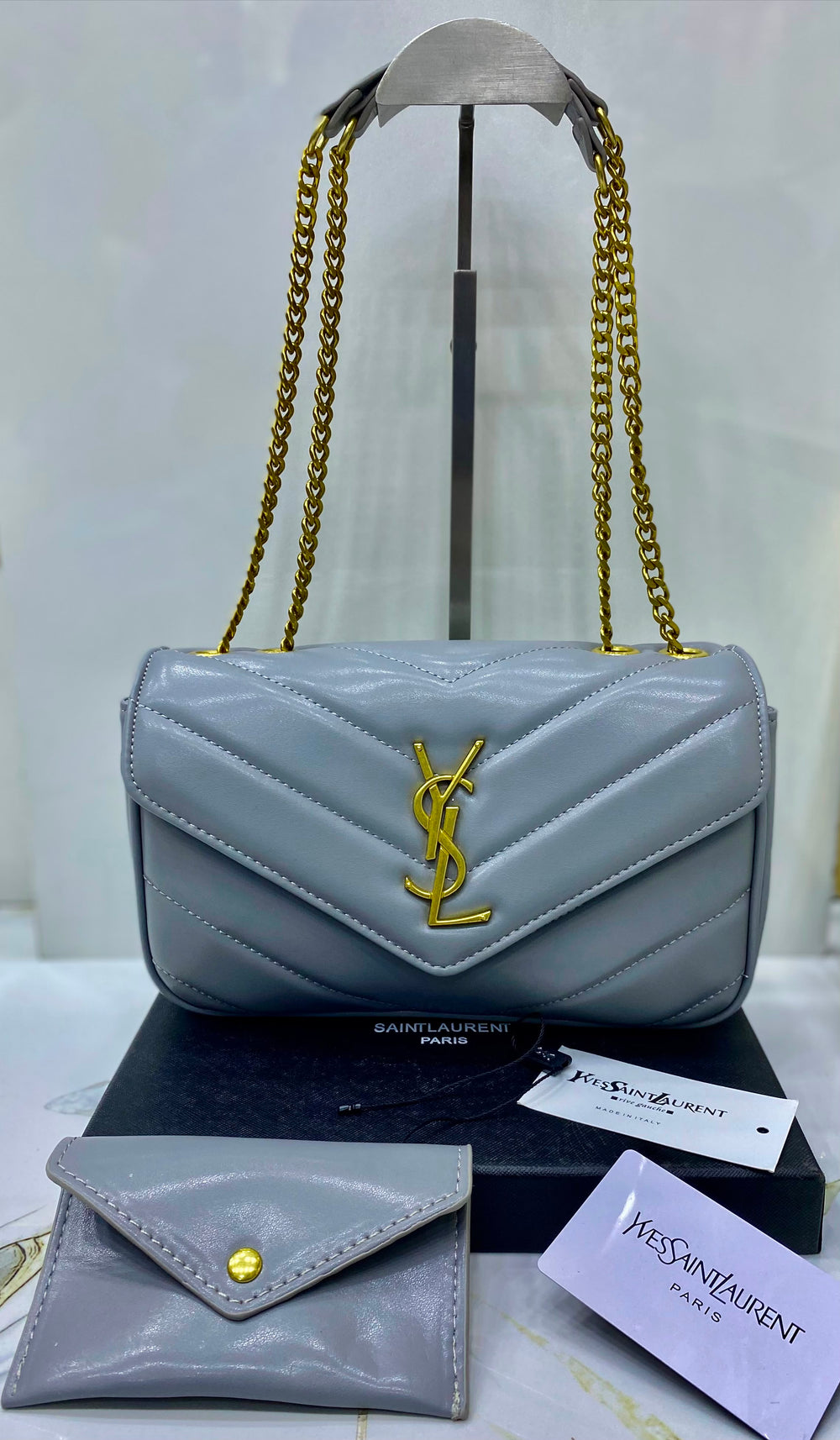 Saint Laurent LouLou Chevron Chain Bag Color 07