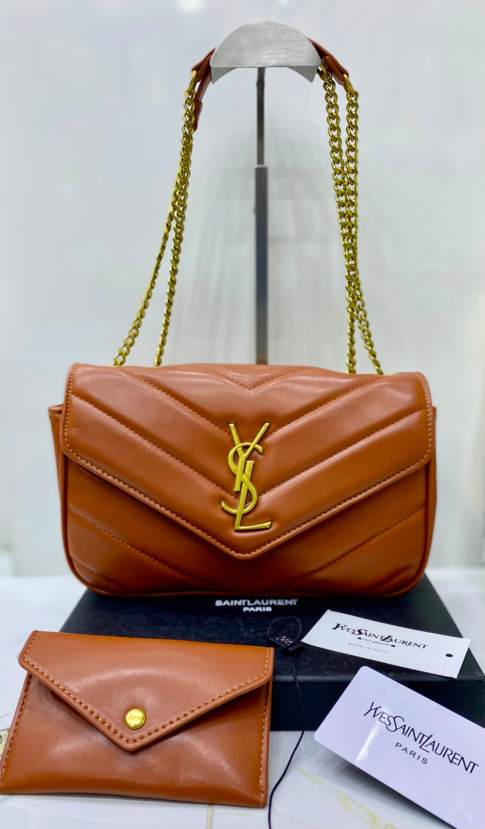 Saint Laurent LouLou Chevron Chain Bag Color 08