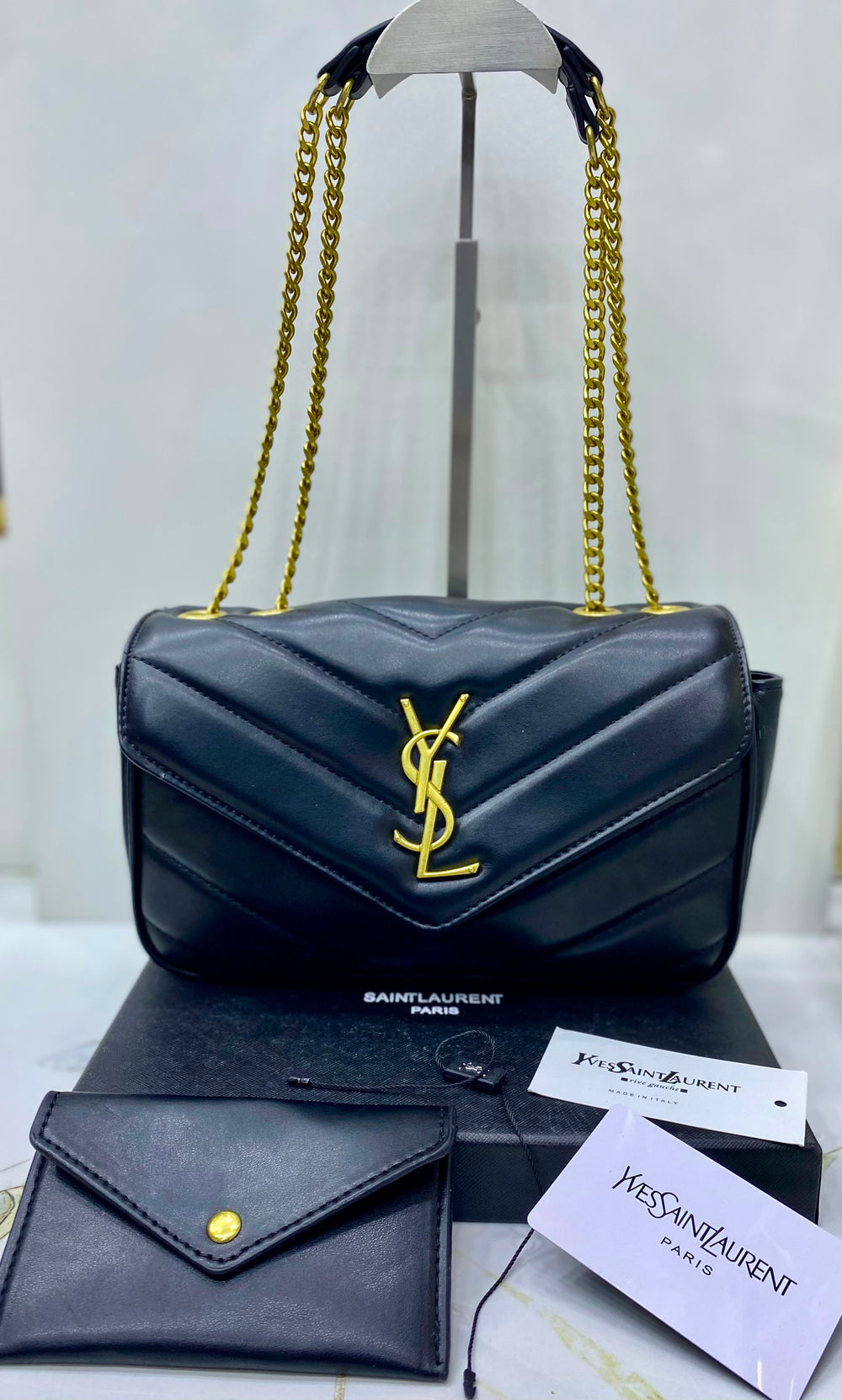 Saint Laurent LouLou Chevron Chain Bag Color 01