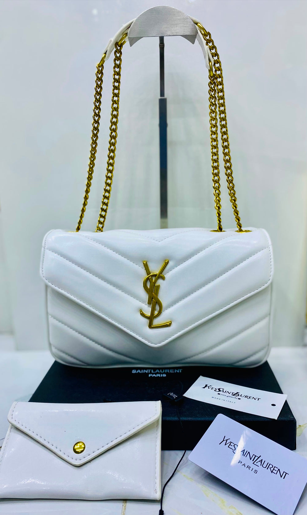 Saint Laurent LouLou Chevron Chain Bag Color 03