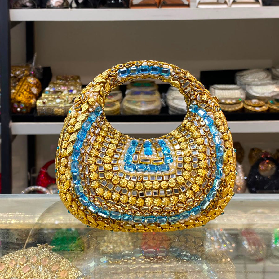 Festive Glam Embellished Clutch - Design 25 -shaheen
