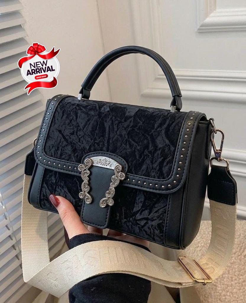 Crinkle Texture Flap Bag Color 01