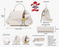 Fashion Crinkle Flap Bag with Heart & Smiley Charm – Color 05 - UM