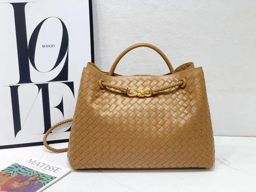 Bottega Veneta Inspired Woven Leather Tote Bag – Color 08