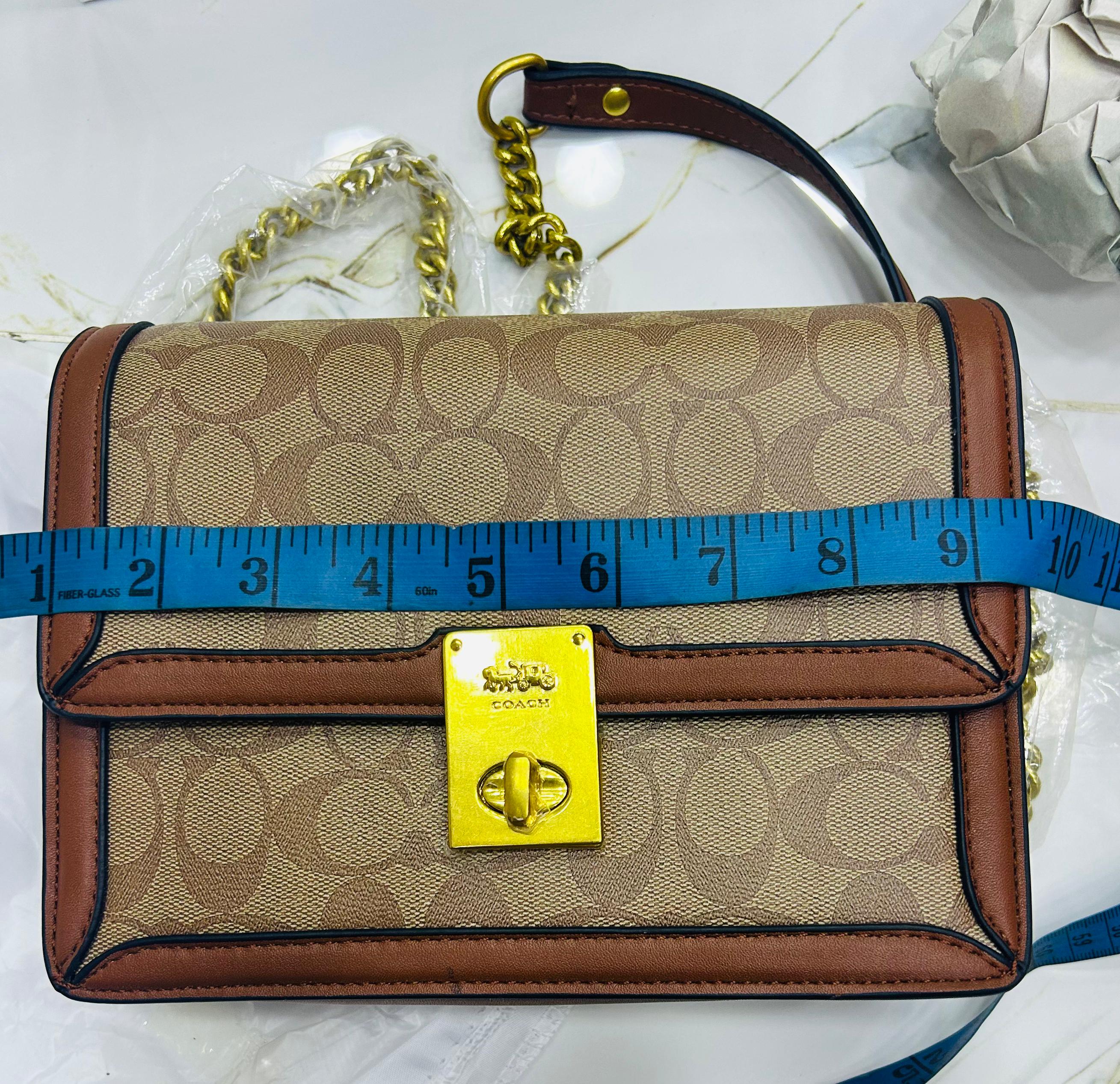Coach Hudie Crossbody Bag Dark Brown Black