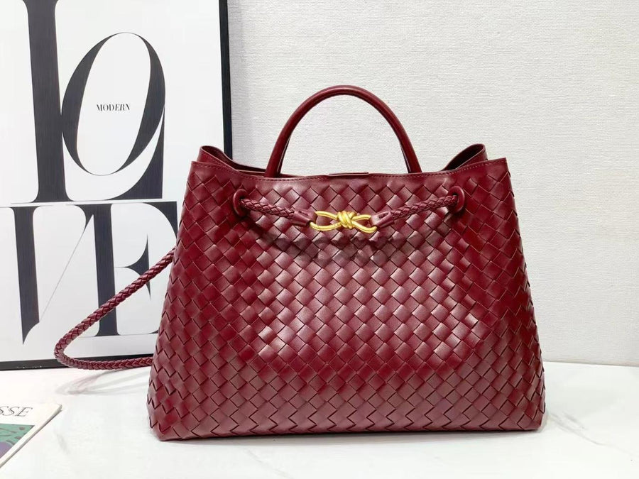 Bottega Veneta Inspired Woven Leather Tote Bag – Color 05