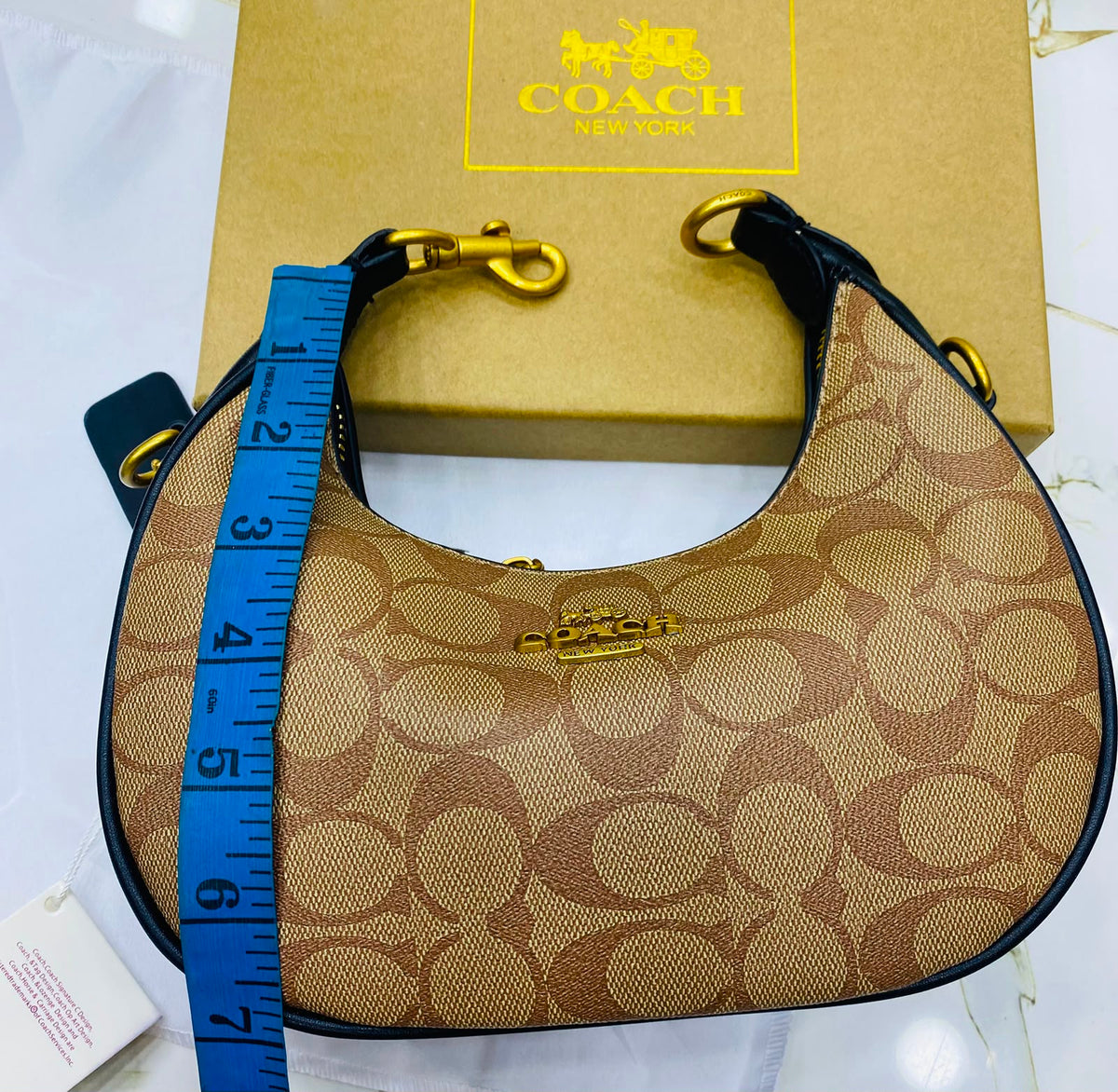Coach Signature Crescent Hobo Bag - Color 01 -RK