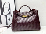 Bottega Veneta Inspired Woven Leather Tote Bag – Color 09