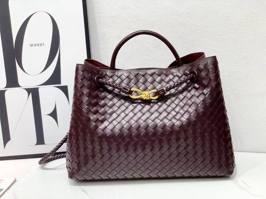 Bottega Veneta Inspired Woven Leather Tote Bag – Color 09