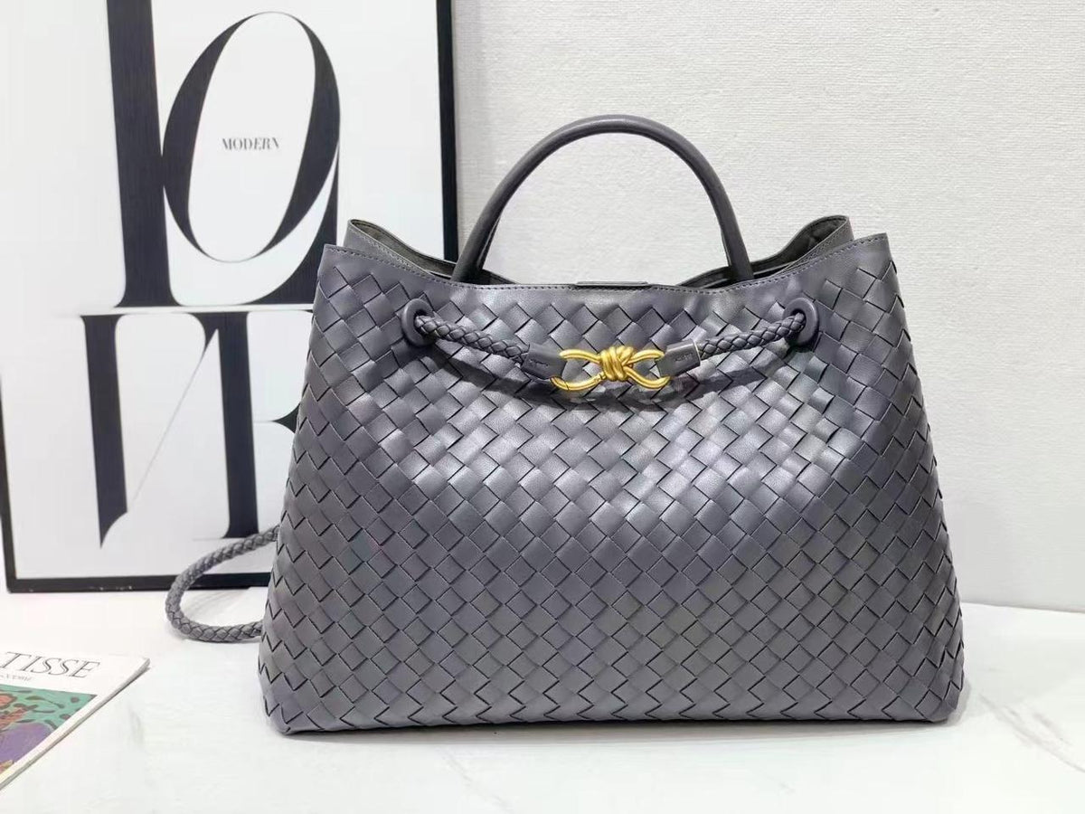 Bottega Veneta Inspired Woven Leather Tote Bag – Color 01