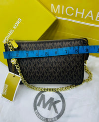 MK Inspired Signature Monogram Chain Clutch – Color 02