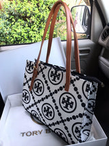 Tory Burch Inspired T Monogram Tote Bag - Color 01 -shaheen