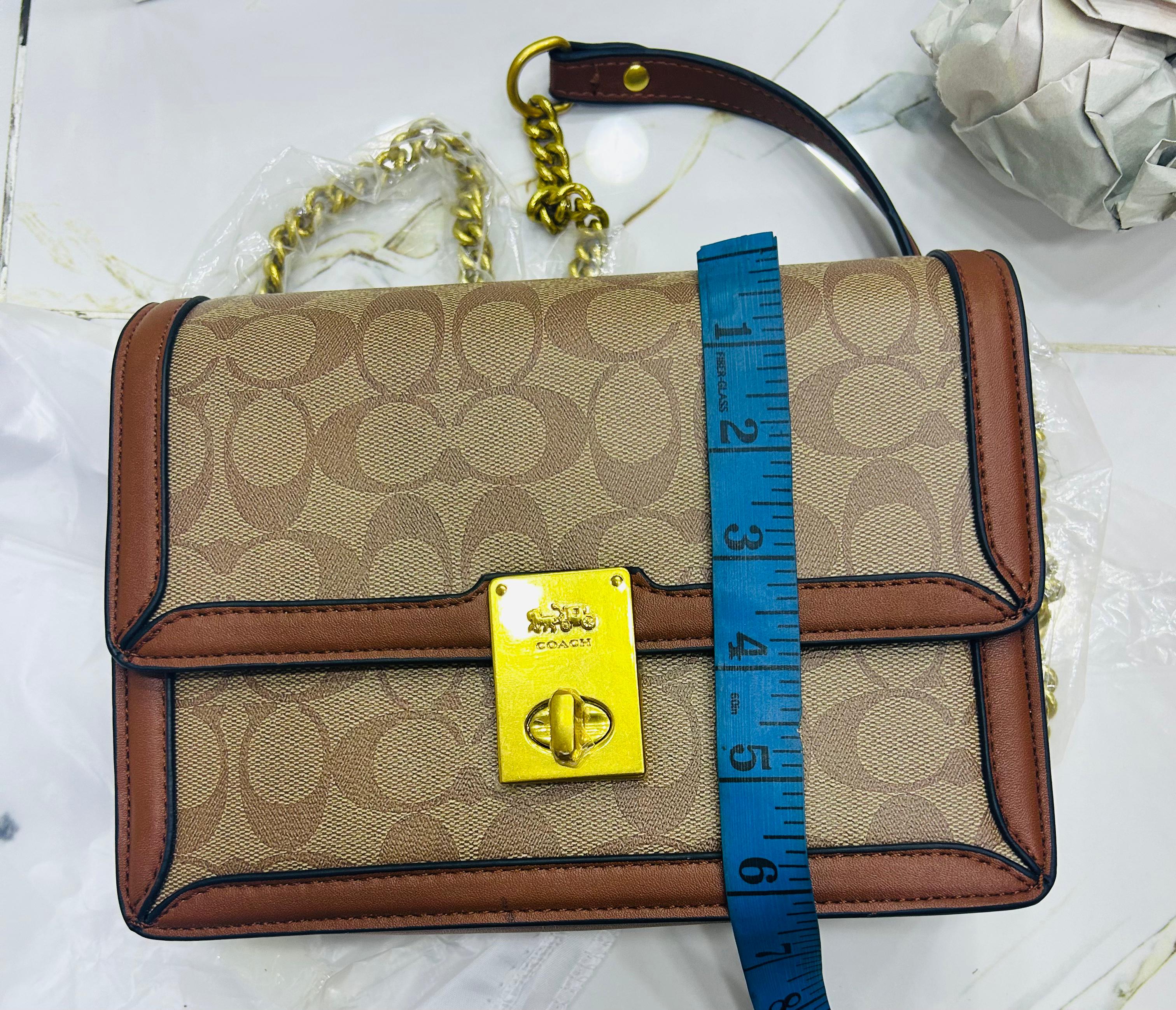 Coach Hudie Crossbody Bag | White & Snake Print | Gold Lock | Inspired By Coach - RK